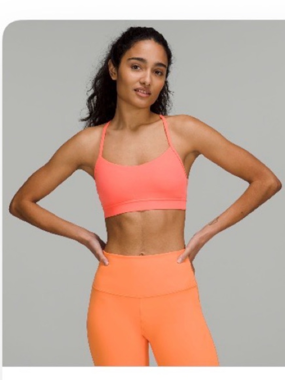 Lululemon Flow Y Bra A-C cup size 8 Raspberry Cream